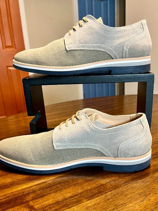Steve Madden NEW Suede & CanvasTaupe Gilad Oxford Shoes Size 10 main image 5